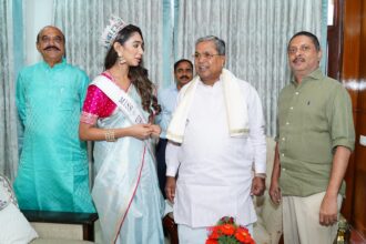 ಕರ್ನಾಟಕ ಮಿಸ್ ಕಿರೀಟತಂದ ವಂಶಿ ಸಿಎಂ ಭೇಟಿ